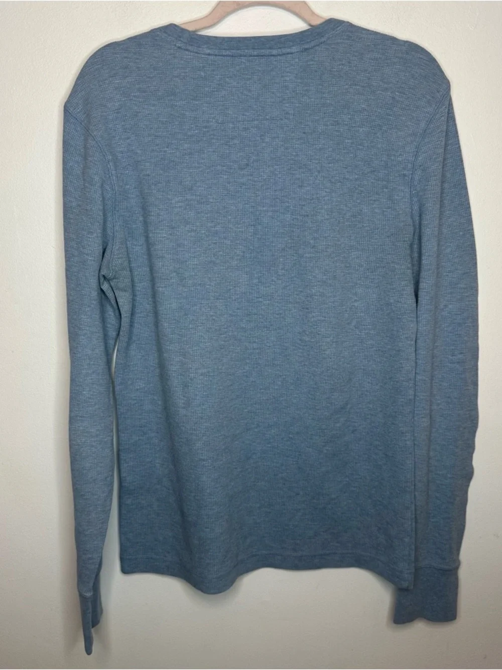 Banana Republic Mens Light Blue Long Sleeve Pullover Shirt Size S Small